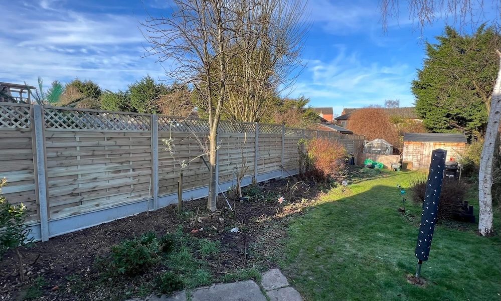 Omega Lattice Fence installation by Boundary Bros